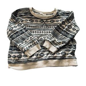 Forever 21 women's cropped tan sweatshirt with western design size large